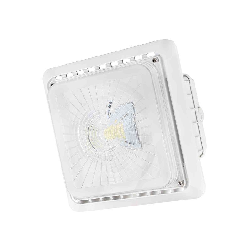 55W de vierkante 7150 Lumen100v LEIDENE Luifel steekt 8,94 ' ×8.94 ' ×4.53“ aan